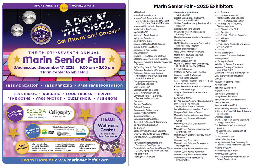 2025 Marin Senior Fair Flyer